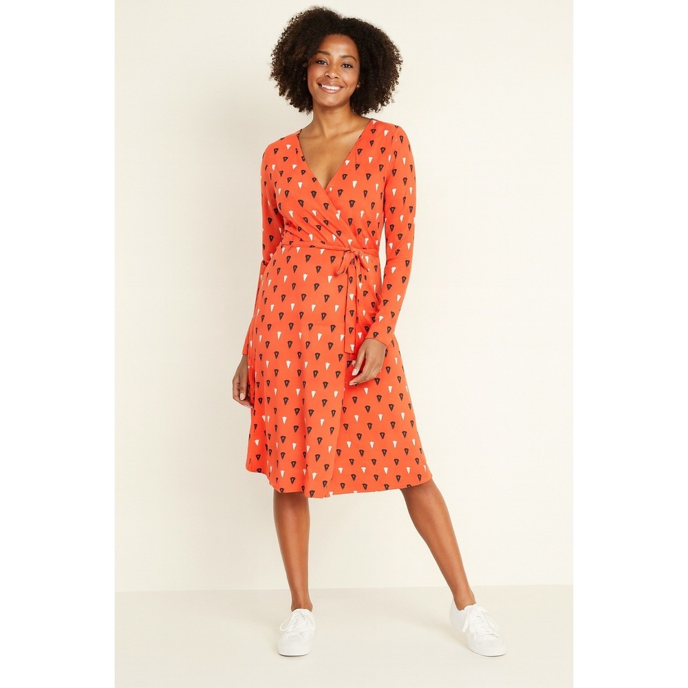 Old Navy Sailboat Faux Wrap Dress Women's XXL Preppy Nautical Coastal Classic